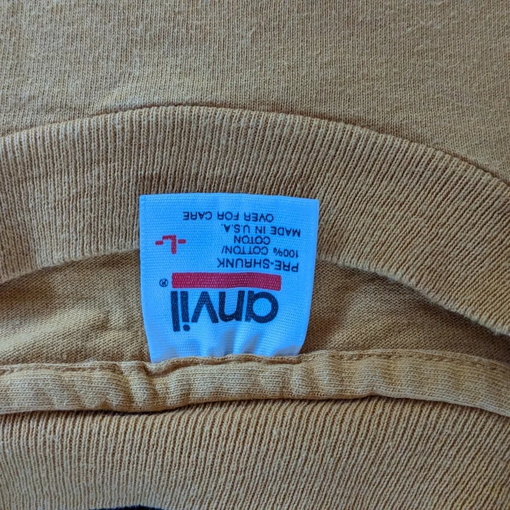 RATM women's rights long sleeve tee T gold yellow anvil large vintage 1995 - Picture 5 of 6